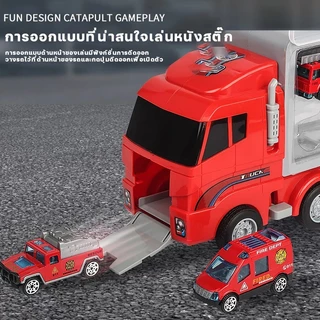 รถบรรทุกของเล่นรถบรรทุกรถดับเพลิงของเล่นเด็กรถบรรทุกขนาดใหญ่รวมถึงรถบรรทุกดับเพลิง 6 รุ่นเป็นของขวัญสำหรับผลิตภัณฑ์สำหรั