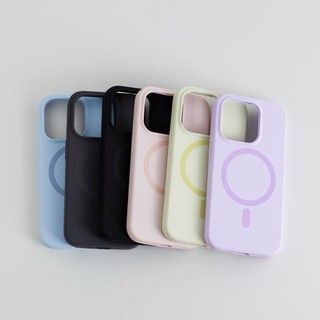 ใหม่ ราคาถูก งานกำมะหยี่ เคสซิลิโคนชาร์จไร้สายวงแหวนแม่เหล็ก for iPhone 7plus 11/12/13/14/15/16/Pro/max 16Promax 16plus