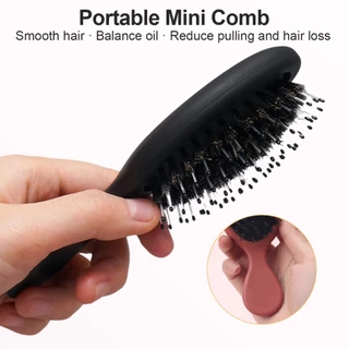 หวีขนหมูป่าแท้ Boar Bristle Hairbrush หวีเบาะลม ขนหมูอัดแน่น ลดผมร่วง ช่วยให้ผมเงางาม แก้ผมพันกัน นวดหนังศีรษะ