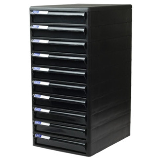 Orca ตู้เอกสาร CBN-10 โครงดำทึบ 10 ชั้น ลิ้นชักดำทึบ ใส่กระดาษ A4 ได้ ตู้เอกสารสำนักงาน