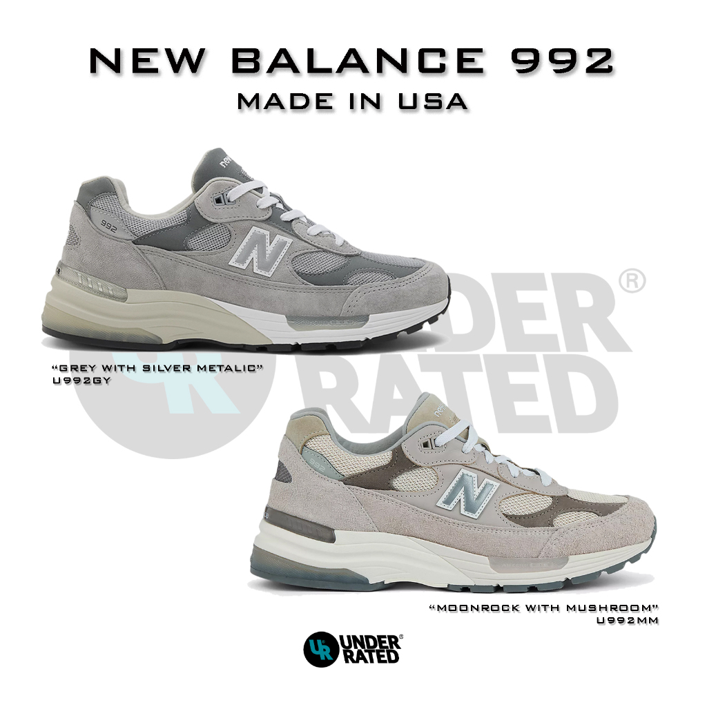 [สินค้าพร้อมส่ง] รองเท้า New Balance 992 ปี 2025 สี "Grey" สี "Moonrock with Mushroom"