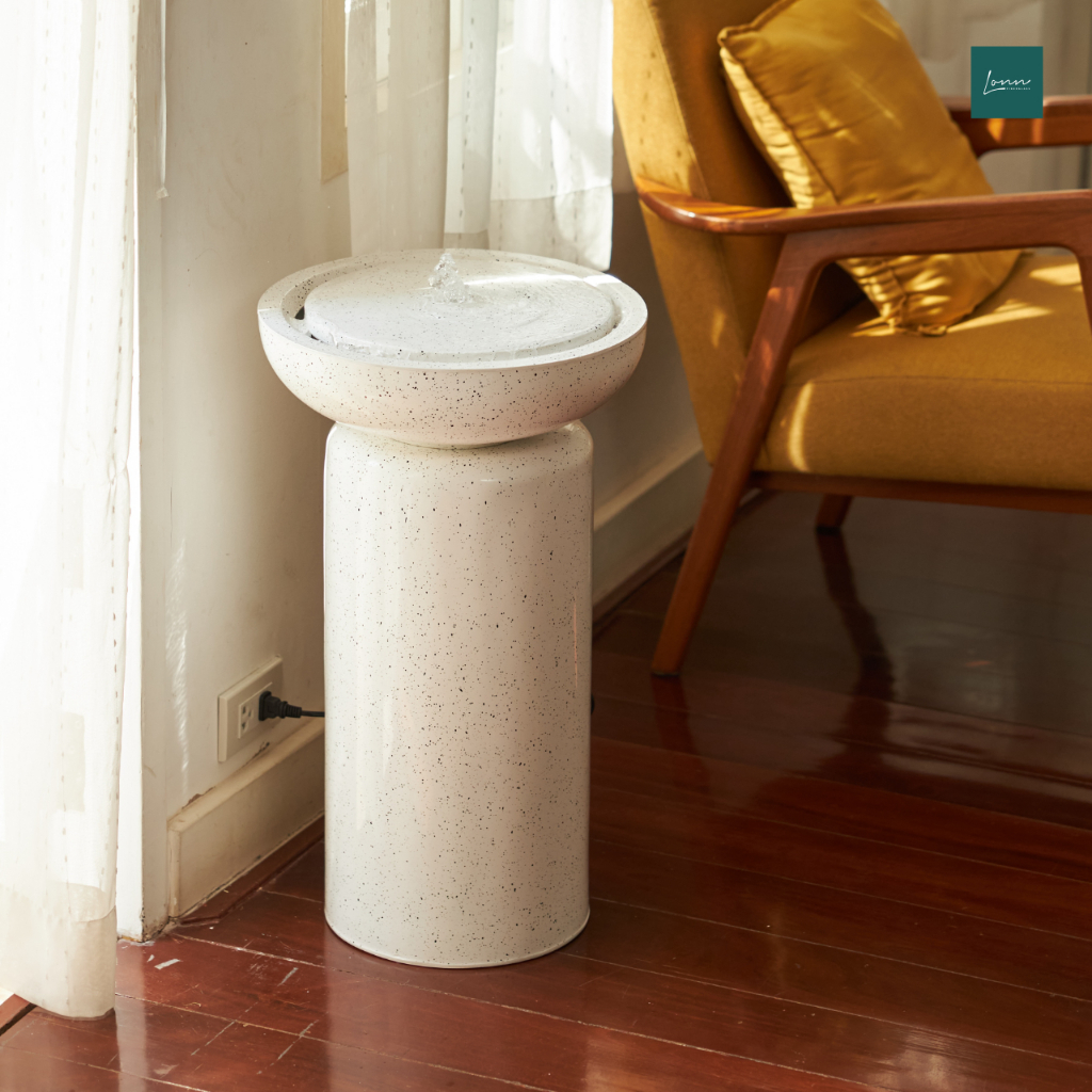 Lonn น้ำล้นไฟเบอร์กลาส รุ่น mini L04 แท่นกลม50