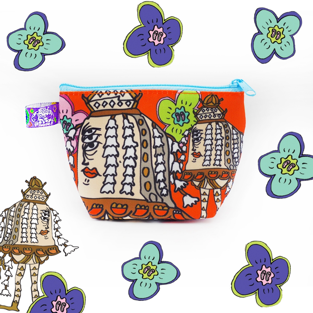 MAMAD กระเป๋าใส่เหรียญ Wallet รุ่น Master Key Bag MKB38 (ลาย Smiles of the Sanctuary ,วัดวาอาราม)