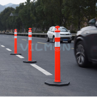 (พร้อมส่ง) เสาจราจร/ฐานจราจร พร้อมแถบสะท้อนแสง สินค้ามีน้ำหน…