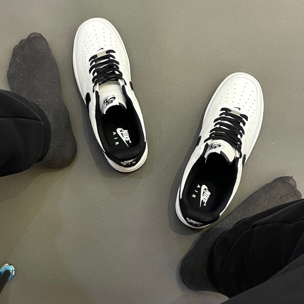 🥇ของแท้ 100%🌠Air Force 1 white blackรองเท้ากีฬา รองเท้าลำลอง ส่วนลดสำหรับผลิตภัณฑ์ใหม่ 🚚 ส่งไวจากไทย
