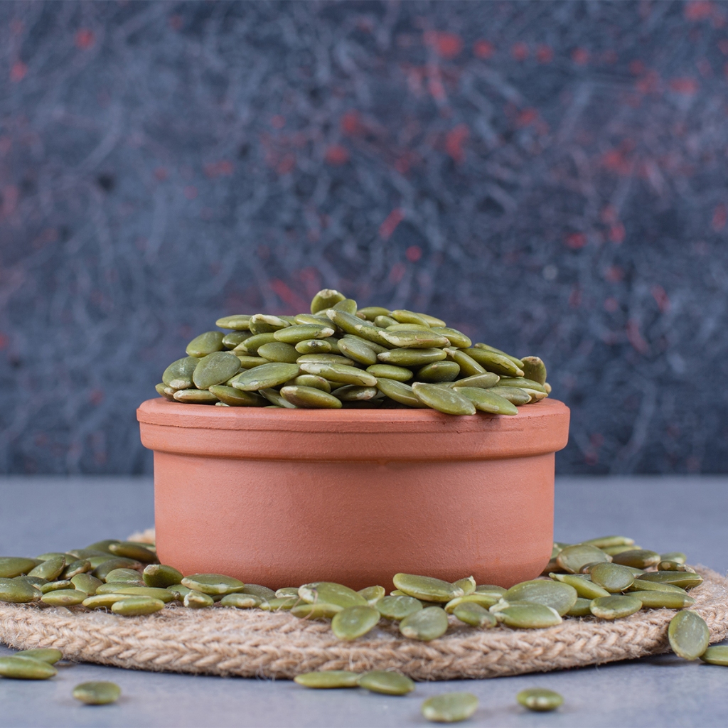 เมล็ดฟักทองอบ 200 กรัม ตรามีม่อน อบกรอบพร้อมทาน แกะเปลือก ไร้เกลือ  ไร้น้ำมัน Roasted Pumpkin Seeds