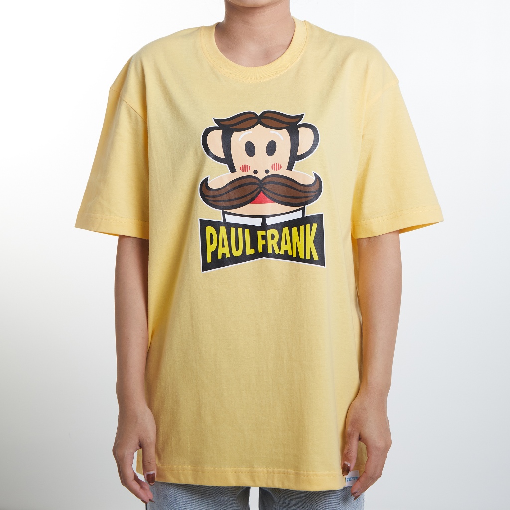 2025 PAUL FRANK เสื้อยืด JULIUS PRINGLES Unisex ผ้า Cotton 100% เนื้อผ้าดี ใส่สบาย มี 2 สีให้เลือก Black, Yellow