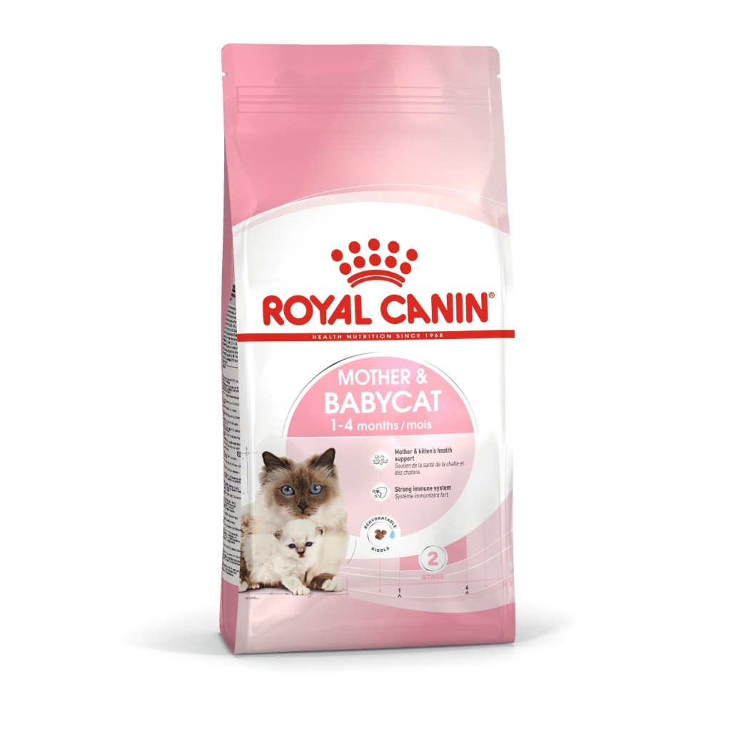 Royal Canin Mother& Babycat ขนาด 400g และ 2 kg สำหรับลูกแมวตั้งแต่อย่านม -4เดือน แม่ตั้งท้องให้นมลูก