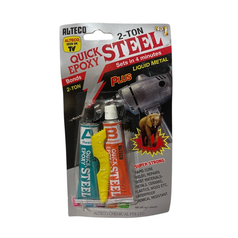 กาวEPOXY2-TONดำแห้งเร็วชนิดแห้งเร็วภายใน 4 นาทีเป็นกาวสารพัดประโยชน์มีคุณสมบัติในการปะติด