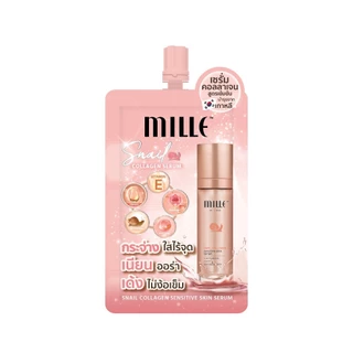 MILLE ( 1 ซอง ) primer bb ครีมซองมิลเล่ super miacle skin cover /whitening gold rose BB snail primer