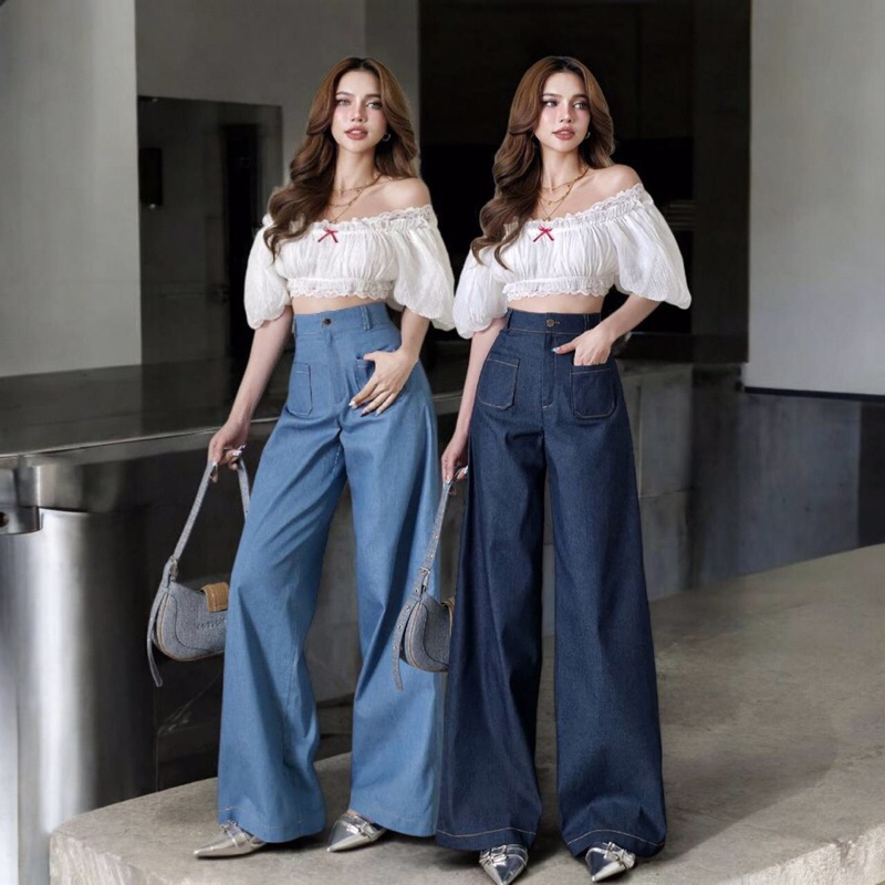 New Berry vintage jeans  Tag#cottoncandy  โอ้ยยยยยย กางเกงยีนส์ขายาวผ้ายีนส์เนื้อบางนิ่มใส่สบายๆ รุ่