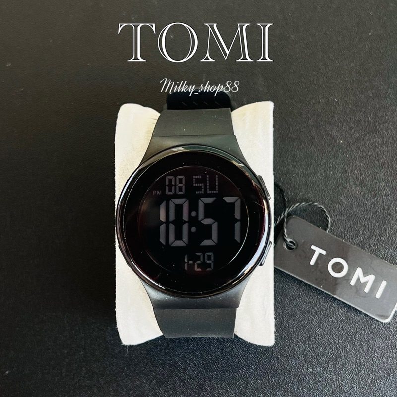 (M45) นาฬิกา TOMI แท้ ทรงกลม ดิจิตอล กันน้ำ 100% (12 สี)
