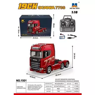 รถบังคับ Scania รถหัวลาก Huina 1501 1:18 Tractor Truck 770S 2.4Ghz
