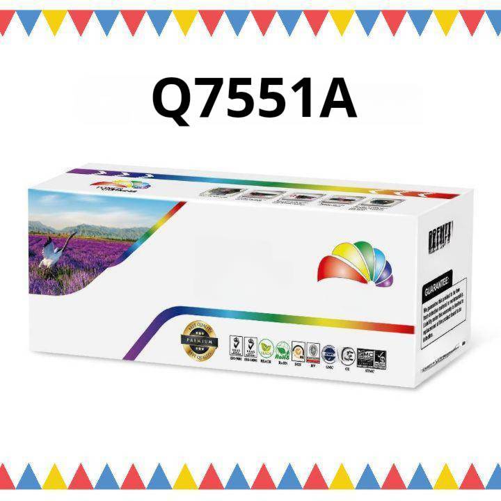 หมึกเลเซอร์ โทนเนอร์ ตลับเทียบเท่า Q7551A (6.5K) Color box ดำ