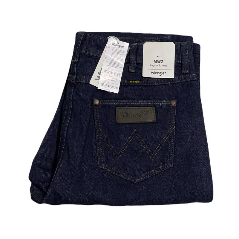 กางเกงยีนส์ Wrangler Mwz ผ้าสีเข้ม ไม่ยืด ของแท้