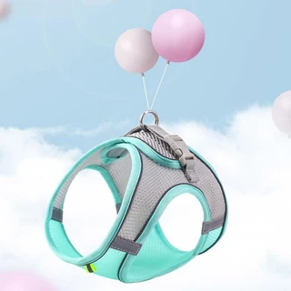 Fly-soft สายรัดอกแมวและสุนัข ฟรีสายจูง เสื้อรัดอกแมว ระบายความร้อน dog and cat shirt harness