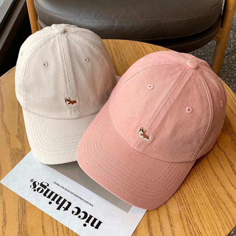 ( สุนัขคอร์กี้ ) มี 5 สี มินิมอลสุดๆ ทรงสวยมาก ผ้า cotton ใส่สบาย หมวกสไตล์เกาหลี หมวกมินิมอล