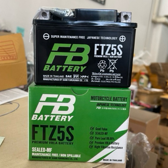 แบตเตอรี่ FB 12V 5Am เหมาะกับรถ Wave Fino