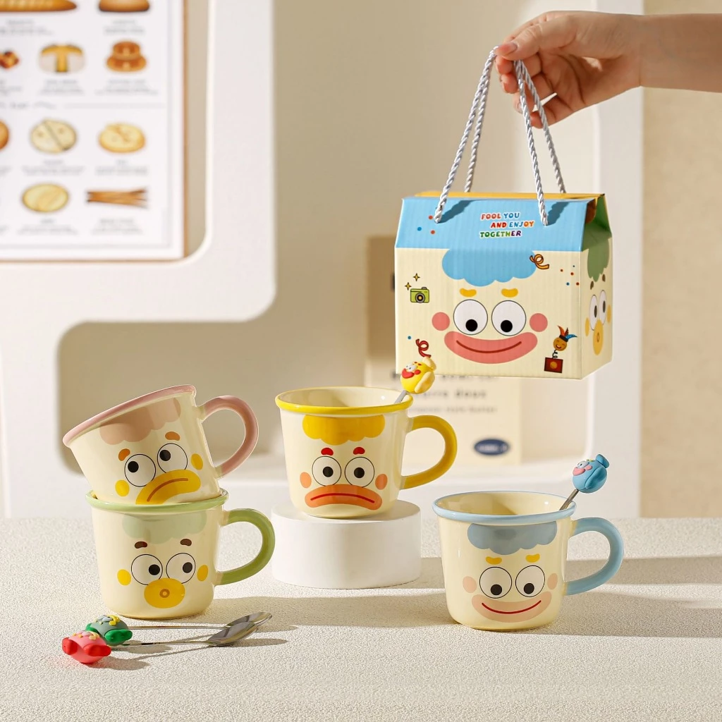 แก้วกาแฟ พร้อมกล่องของขวัญ ลายตัวตลกสวย น่ารัก ราคาดี ชาวออฟฟิศนักเรียนนักศึกษา เหมาะมาก thumbnail 6