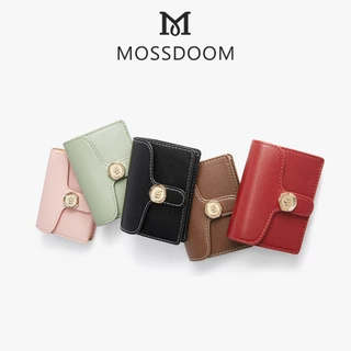 MOSSDOOM Bria Wallet กระเป๋าสตางค์ใส่บัตรสั้นสีพื้นเรียบง่าย ทนทาน มีช่องใส่บัตรหลายช่อง