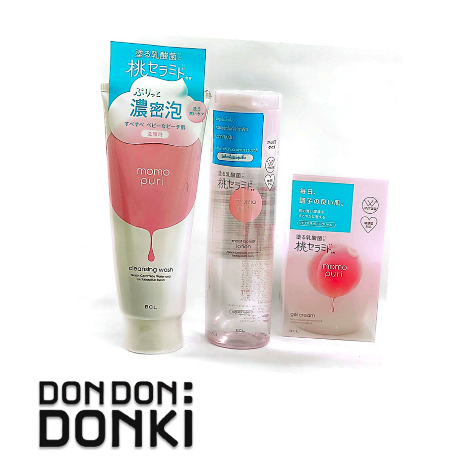 [โมโมะปูริ เจลบำรุงผิวหน้า เซราไมด์จากพีช ผิวแข็งแรงต้านมลภาวะ] Momo Puri cleansing wash/ lotion/ gel cream