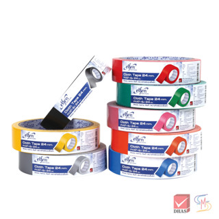 Elfen เอลเฟ่น เทปผ้า 24 มม. x 8 หลา 8 เฉดสี จำนวน 1 ม้วน