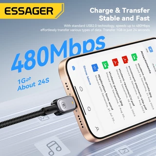 Essager Fast Type C To Type C Cable 100W/60W Charging 480Mbps USB C TO USB C Cord For Phone