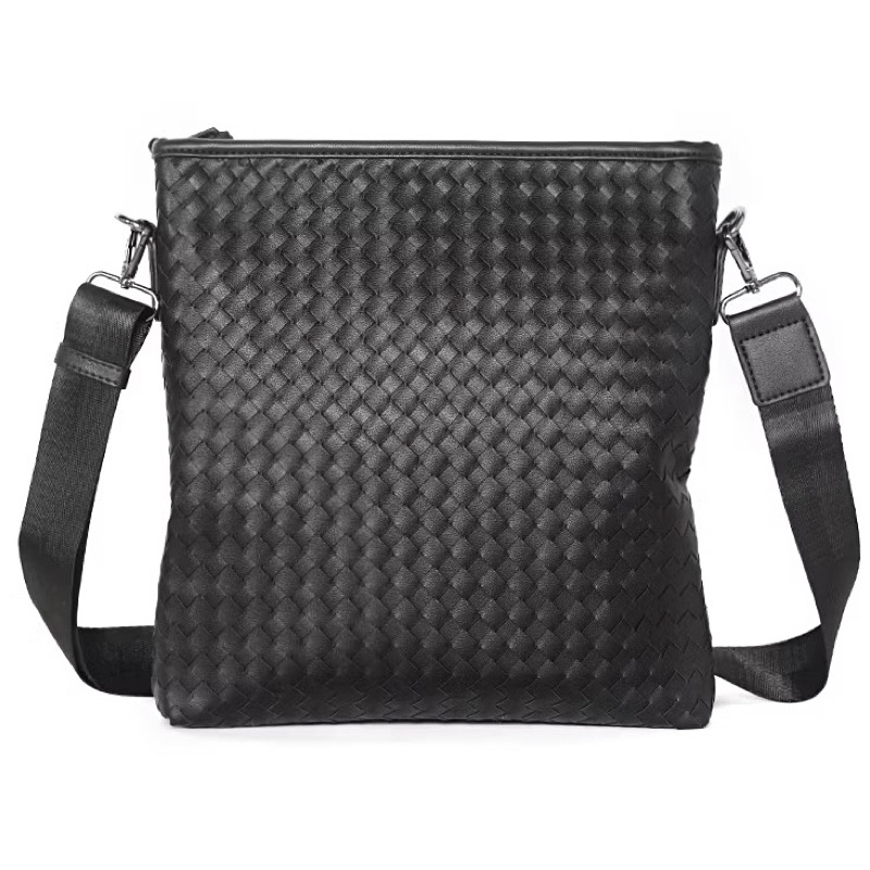 กระเป๋าสะพายข้างผู้ชายพาดลำตัว หนังPU ผ้ากันน้ำ Shoulder bag (สานใหญ่)