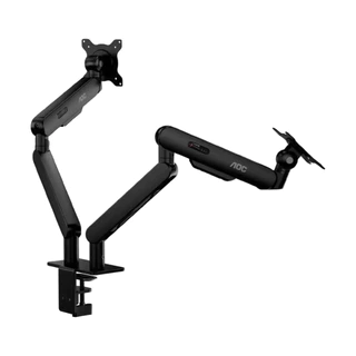 AOC AM420 MONITOR ARM (ขาจับจอมอนิเตอร์) For 17"-34" Monitor (Black/Silver)