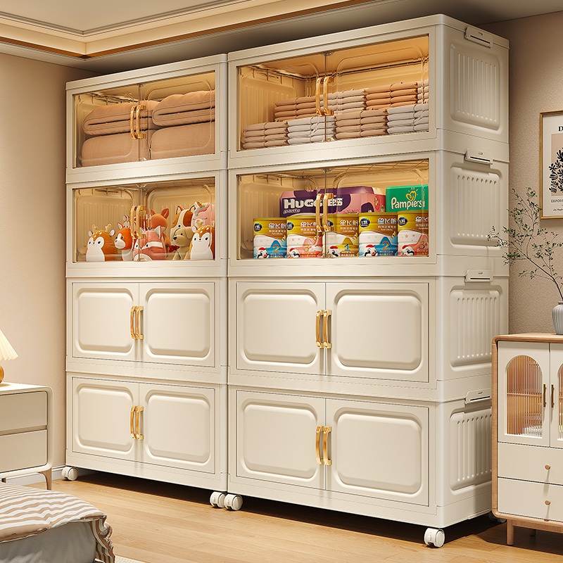 Living ตู้เก็บของ【80cm】 ตู้เก็บของขนาดใหญ่ ตู้เก็บของอเนกประสงค์ ตู้เก็บของพลาสติก แข็งแรงทนทาน รับน้ำหนักได้ 350 KG