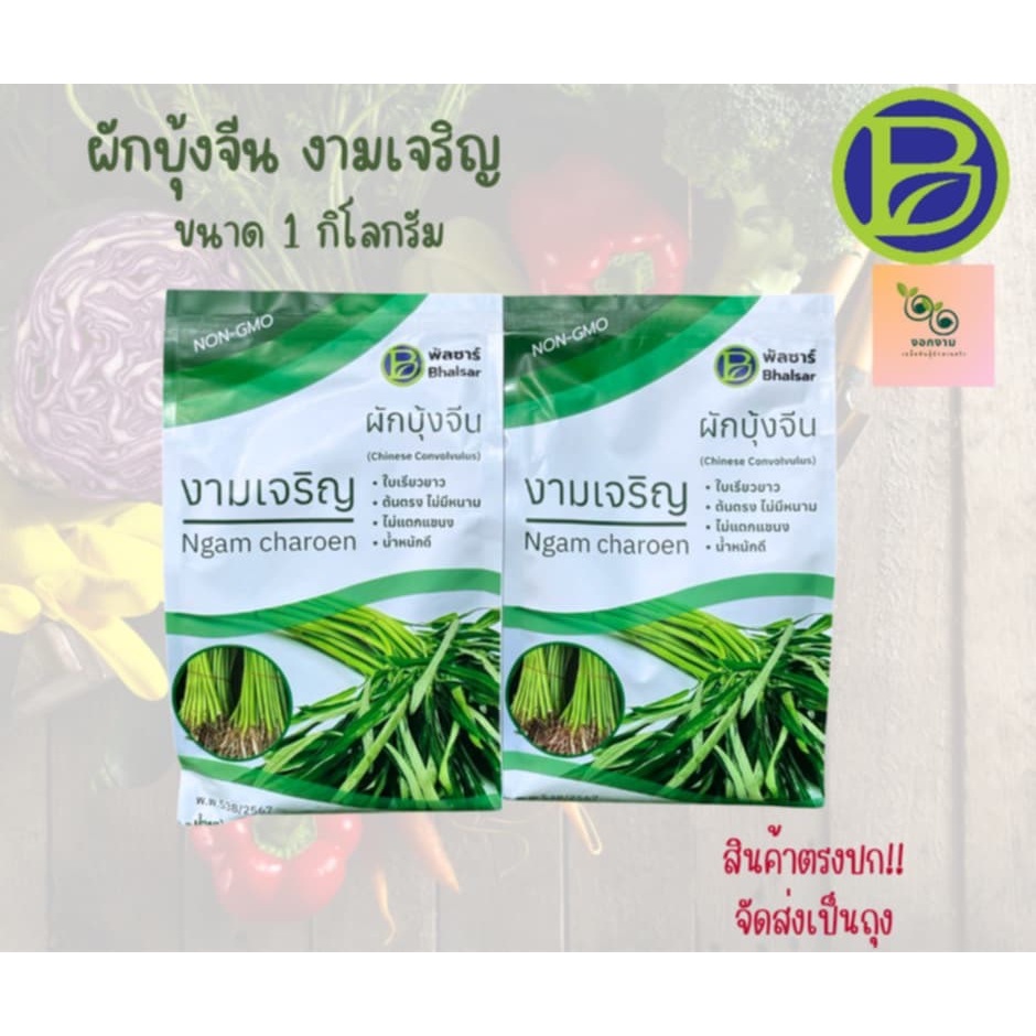 เมล็ดผักบุ้งจีน งามเจริญ ขนาด 1 กิโลกรัม