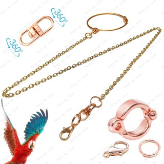 โรสโกลด์ผสมสี โซ่ขานก โซ่คล้องขานก ห่วงนก โซ่นก สายยืดคล้องข…