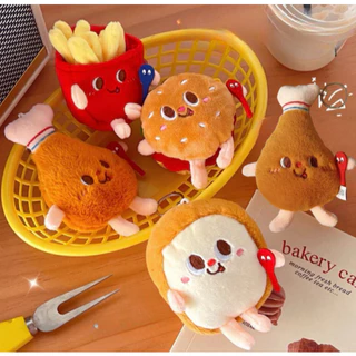 🌟🌠พร้อมส่งจากไทย🌟🌠พวงกุญแจตุ๊กตาขนมเค้ก ปู เป็ด ปลาคาร์ฟ เบอร์เกอร์น่าร๊ากก พวงกุญแจห้อยกระเป๋า มาใหม่ล่าสุด