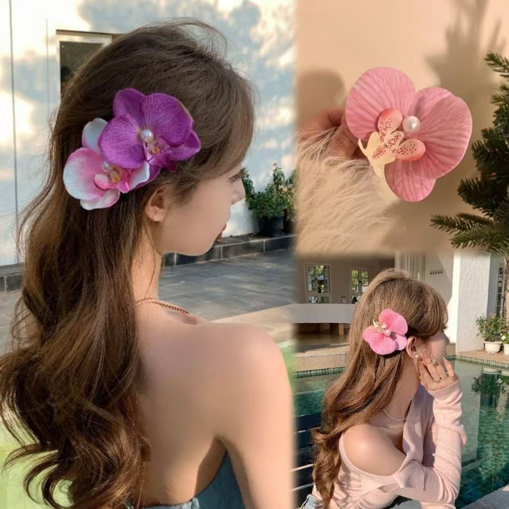 พร้อ​มส่ง กิ๊บติดผมรูปผีเสื้อ ประดับมุก กิ๊บข้าง สไตล์หวาน แฟชั่นเกาหลี กิ๊บติดผมผู้หญิง