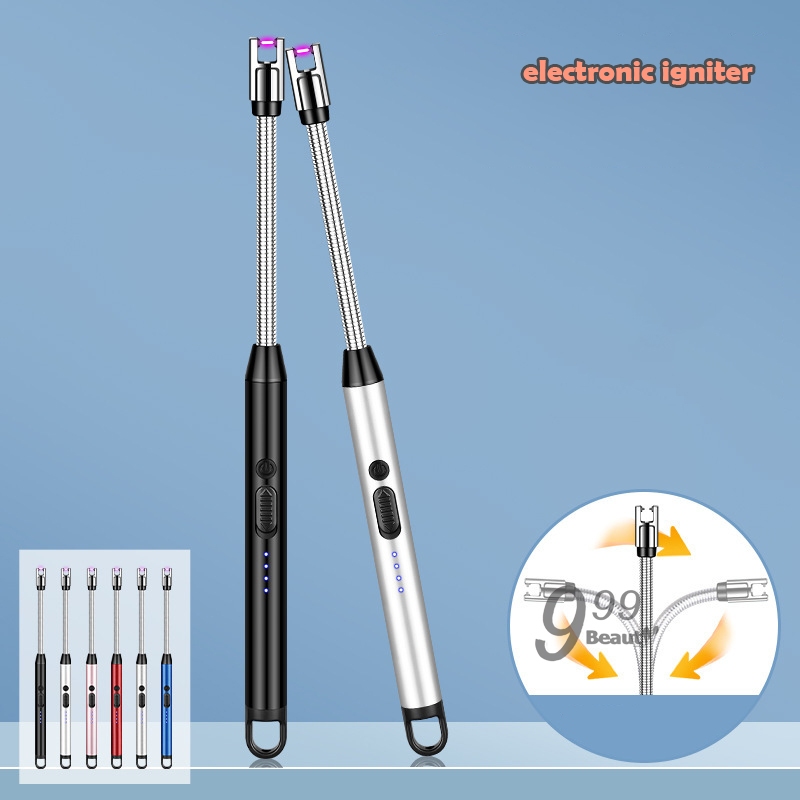 USB ไฟแช็ก ชาร์จ ปรับได้ 360° ไฟแช็คหัวฟูแฟชั่น ชาร์จ กันลม ปลอดภัย พกพา ที่จุดเตาแบบไฟฟ้า ตัวจุดไฟรุ่นขยาย Z0143