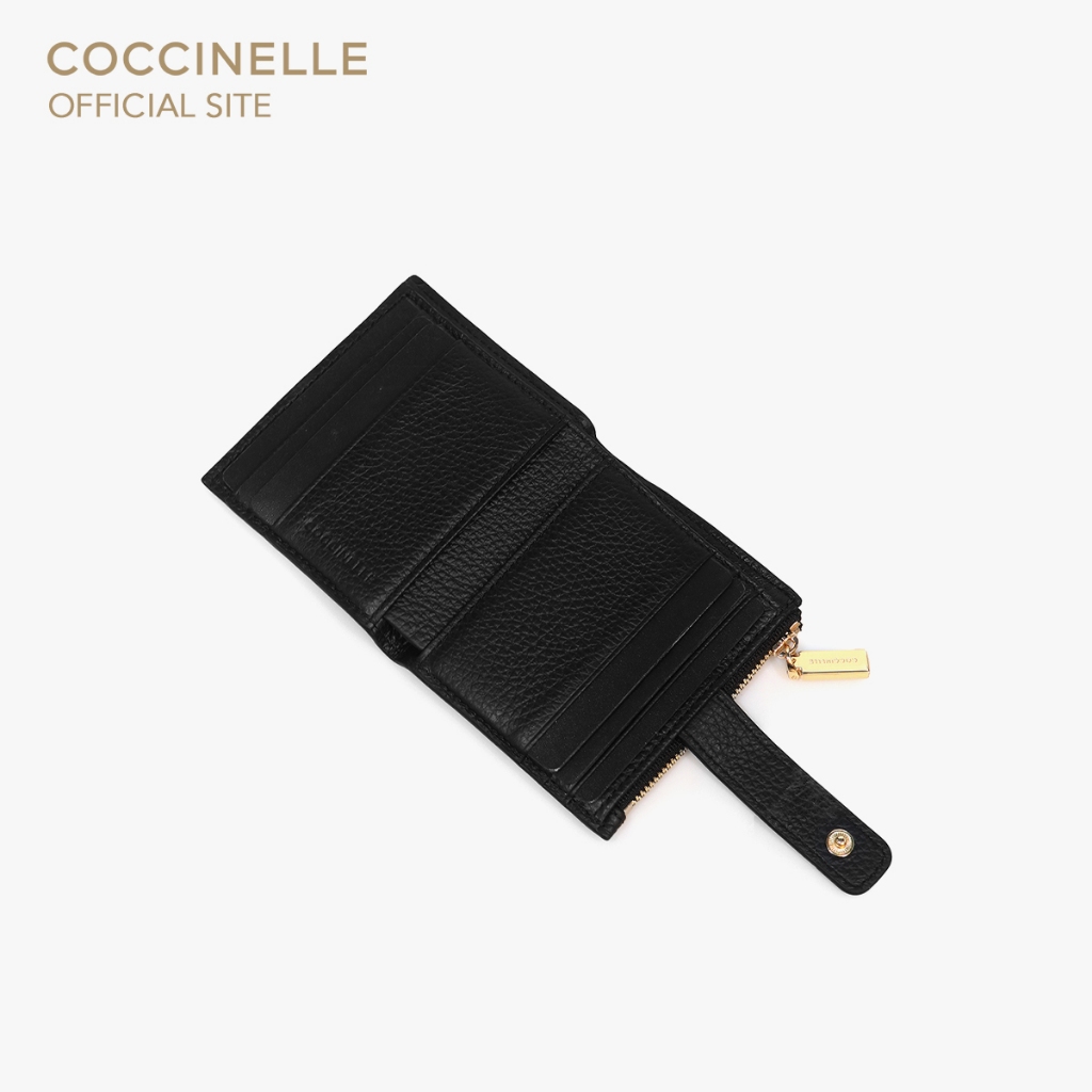 COCCINELLE กระเป๋าสตางค์ผู้หญิง รุ่น METALLIC WALLET 11F701 สี NOIR