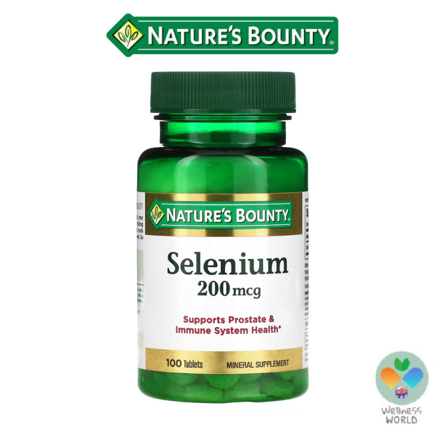 [พร้อมส่ง] Nature's Bounty, Selenium, 200 mcg, 100 เม็ด - ซีลีเนียม