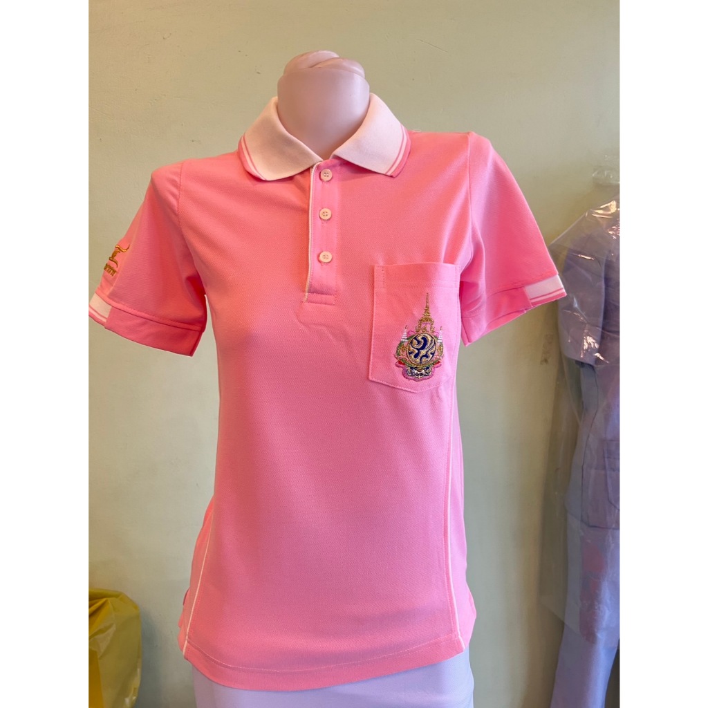 SALEเสื้อโปโล ปักตราตามแบบ 84 พรรษา หญิง