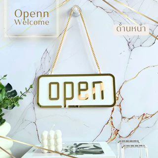 ป้ายอะคริลิค OPEN CLOSED ห้อยประตู ขนาด 27.5x12 cm. [สินค้าพร้อมส่ง] โรงงานไทย