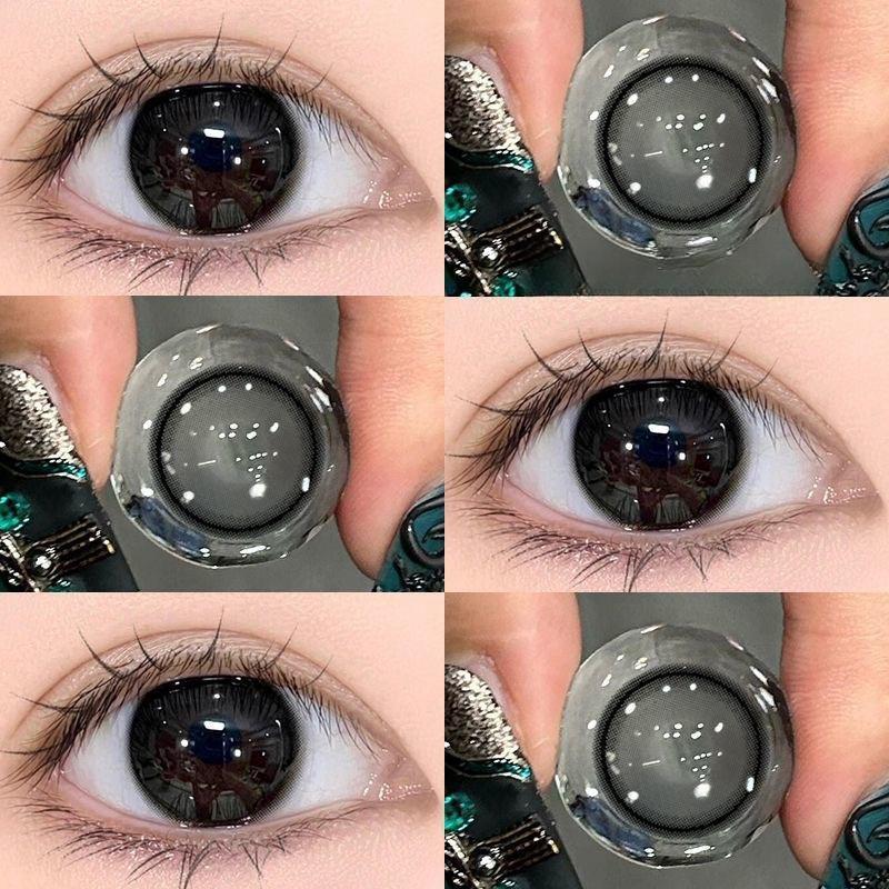 【0.00-6.00】Midroo เลนส์ค่าสายตาสั้น Black Ring ตาโต บิ๊กอาย เลนส์แฟชั่น -14.0mm