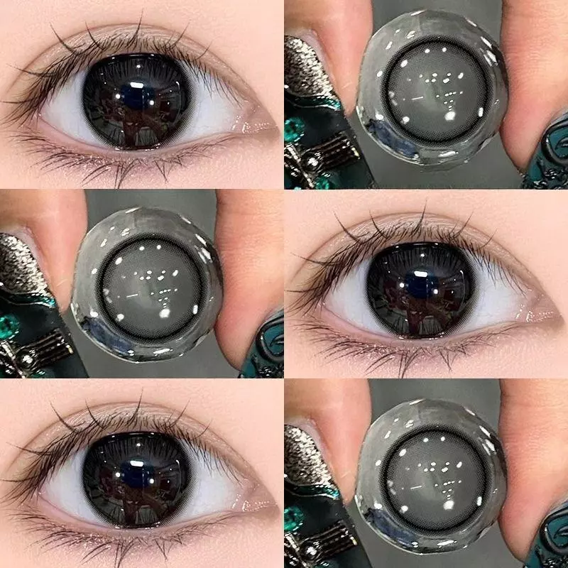 【0.00-6.00】Midroo เลนส์ค่าสายตาสั้น Black Ring ตาโต บิ๊กอาย เลนส์แฟชั่น -14.0mm