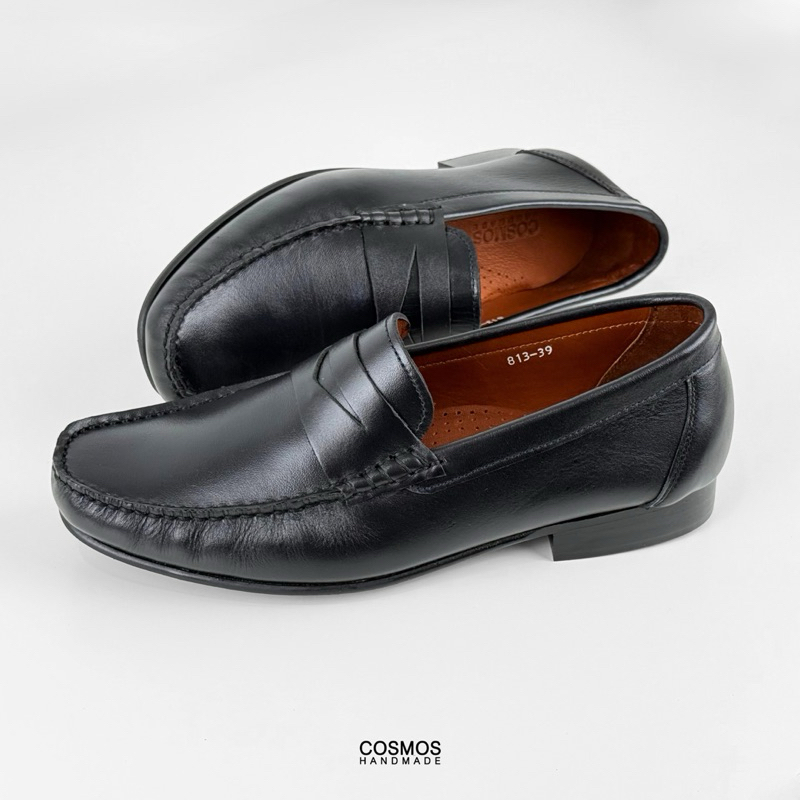 COSMOS SHOES รองเท้าหนังแบบสวม รุ่น Titan Penny Loafers