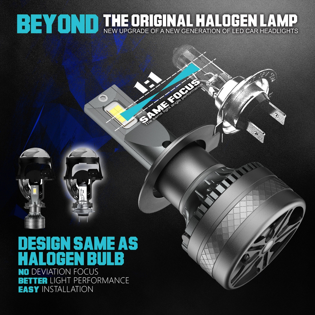 CARiD ไฟหน้า LED รถยนต์ H4 ไฟตัดหมอก H11 HB3/9005 H1 H7 HB4/9006 HIR2/9012 ซุปเปอร์สว่าง 140W แสงขาว 6000K อุ่น 4300K - รูปที่ 5