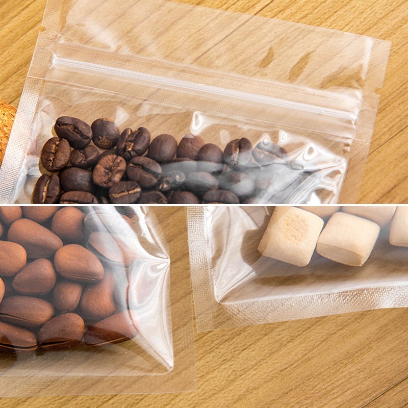 (แพ็ค 100 ใบ) (1/2) ถุงซิปก้นแบน พลาสติกใส #P683 ซองสำหรับบรรจุอาหาร ขนม ยา ถุงบรรจุภัณฑ์ขนาดเล็ก - รูปที่ 3