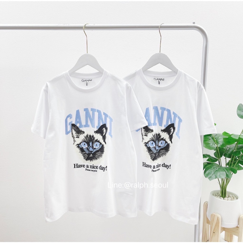 Ganni Cat Relaxed T-shirt New!!!
