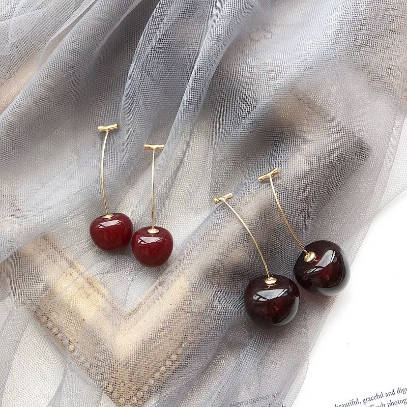 ร้านค้าไทย🔥ต่างหูจี้เชอร์รี่ยาว สีแดงหวานสไตล์เกาหลีแฟชั่นระดับไฮเอนด์เครื่องประดับสำหรับผู้หญิงของขวัญไม่แพ้ง่าย.COD - รูปที่ 6