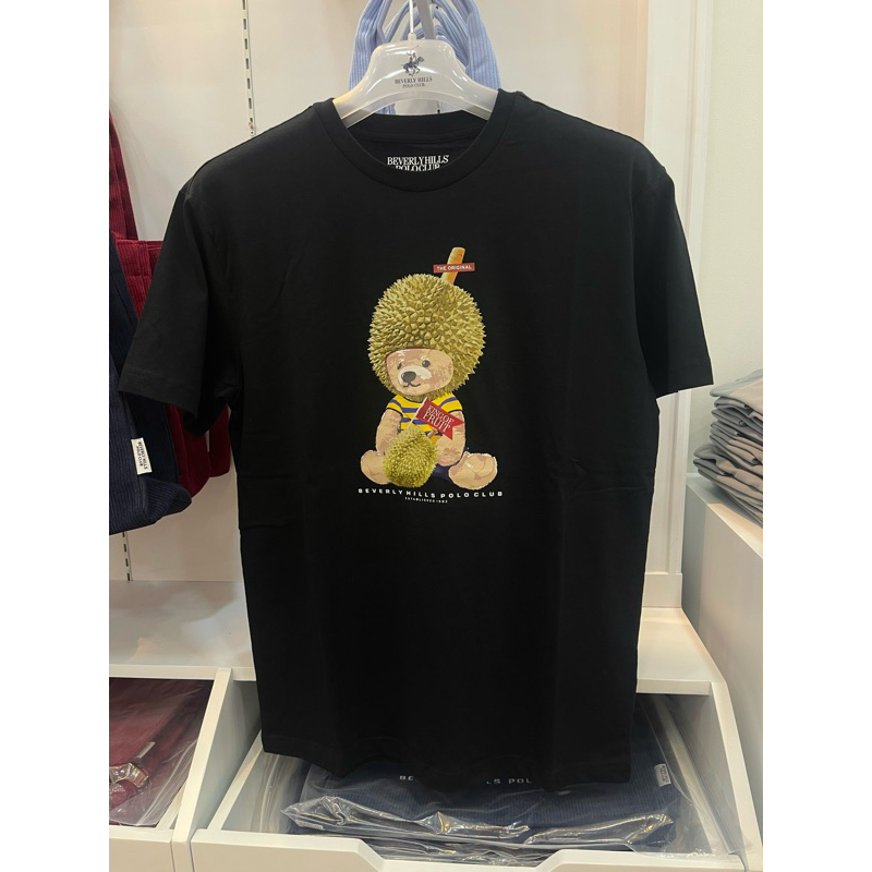 🌈เสื้อยืดคอกลมลายหมีผู้ชาย🌈🐻 Beverly hill polo club ของแท้100%🔥285บาท