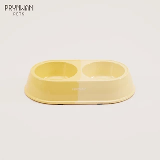 PRYNWAN Pets - Double Bamboo Bowl ชามอาหารสัตว์เลี้ยง ขนาด 200 ML