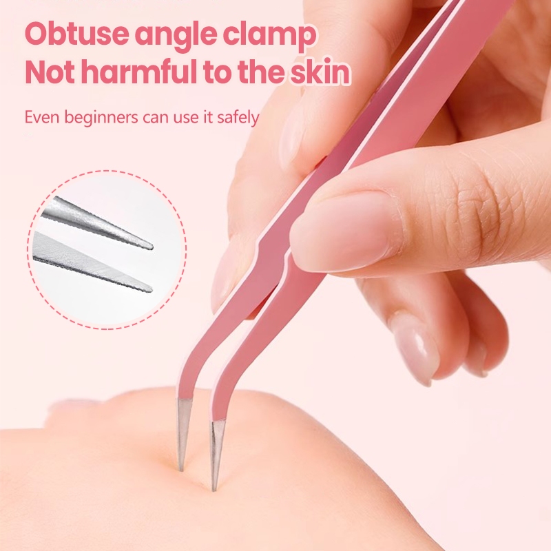 แหนบคีบขนตา 12ซม. สเตนเลส แบบโค้ง สําหรับ แต่งหน้า แหนบความแม่นยํา ที่คีบสติ้กเกอร์ - รูปที่ 4