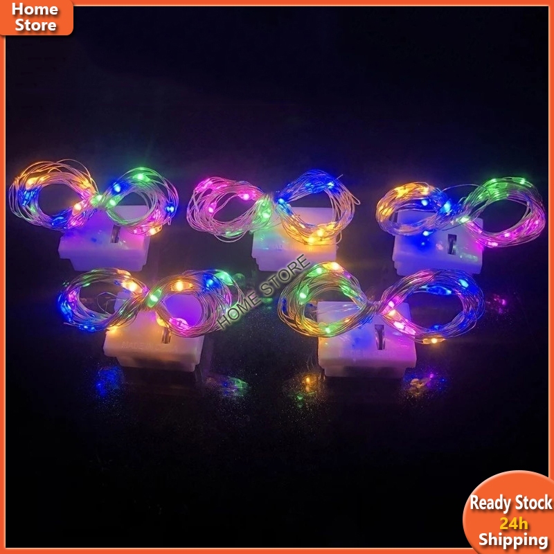 ไฟลวด​ LED​ ไฟประดับตกแต่ง​ ไฟติดกรอบรูป​ 1เมตร​ กระพริบ​ได้​ ​(ถ่าน​กระดุม)​